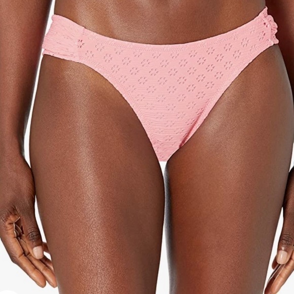 Jessica Simpson | NWT Pink Coral Fizz Tankini Solid Eyelet Bikini Set S - Picture 4 of 7